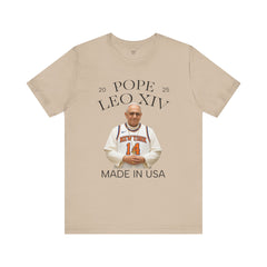 Pope Leo XIV New York Knicks Fan Short Sleeve Tee - Made in USA