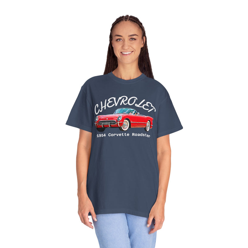 Retro Chevrolet 1954 Corvette Roadster Unisex Comfort Colors Garment Dyed T-Shirt