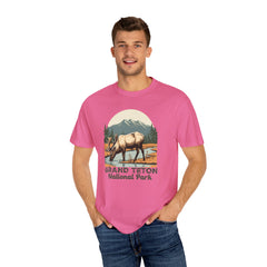 Grand Teton National Park Graphic, Comfort Colors Soft Relaxed Fit Unisex Garment-Dyed T-shirt