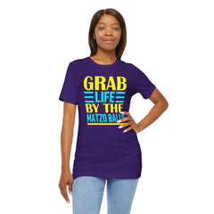 Funny Passover Grab Life By The Matzo Balls Quote T Shirt