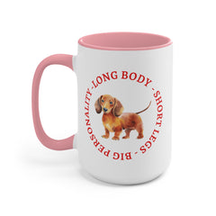 Dachsund Two Tone Accent Mug, 11oz 15oz