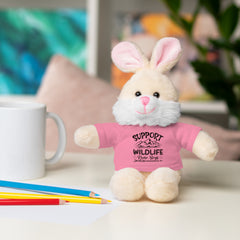 Stuffed Animals with T Shirt,Funny Quote,Support Wildlife Raise Boys,gift for him,gift for her,Birthday Gift,Everyday gift,animal lover gift