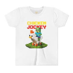 Youth Chicken Jockey Tee - Fun Gamer T-Shirt for Kids