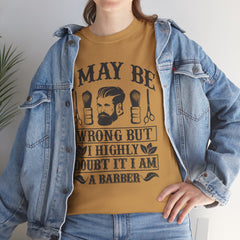 Humorous Barber Tee, Funny Barber Gifts, Unisex Cotton Shirt, Barber Appreciation, Father's Day Gift Tee, Hair Stylist T-Shirt