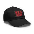 RED Friday unisex ball cap with Leather Patch (Rectangle) / Remember Everyone Deployed /awareness / honor military / active duty /