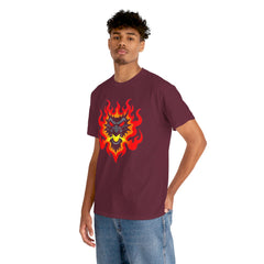 Flaming Fire Dragon - Graphic Unisex Heavy Cotton Tee