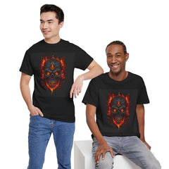 Fire Skull - Graphic Unisex Heavy Cotton Tee