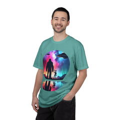 Bigfoot & Alien Nightscape T-Shirt — Sasquatch UFO Graphic Tee