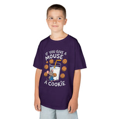 Kids Heavy Cotton™ Tee - "If You Give a Mouse a Cookie" - Fun Cartoon Shirt for Young Readers