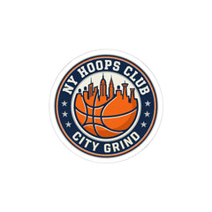NY Hoops Club City Grind Sticker | varsity basketball, streetwear