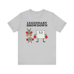 Legendary Showdown Rock Paper Scissors Funny Graphic Tee