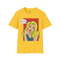 Call Me On My Cell Phone Unisex Softstyle T-Shirt  Pop Art Girl