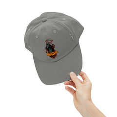Grim Reaper Happy Halloween Unisex Distressed Cap