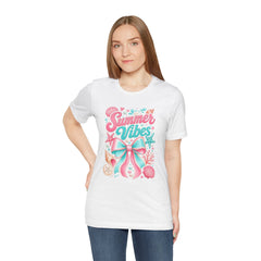 Summer Vibes Tee — Pastel Seashell Bow Beach T-Shirt