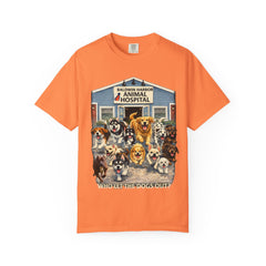 Pitbull Added "Who Let the Dogs Out?" Baldwin Harbor Animal Hospital Cute Vet Clinic T Shirt
