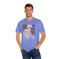 Jelly Fish, Be Kind To The Sea -  Graphic Unisex Garment-Dyed T-shirt