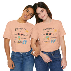 Summer Is — Graphic Tee (Sunglasses, Ice Cream & Sandals)