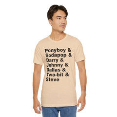 The Outsiders Shirt, Greasers Characters Shirt, Unisex Jersey Short Sleeve Tee
