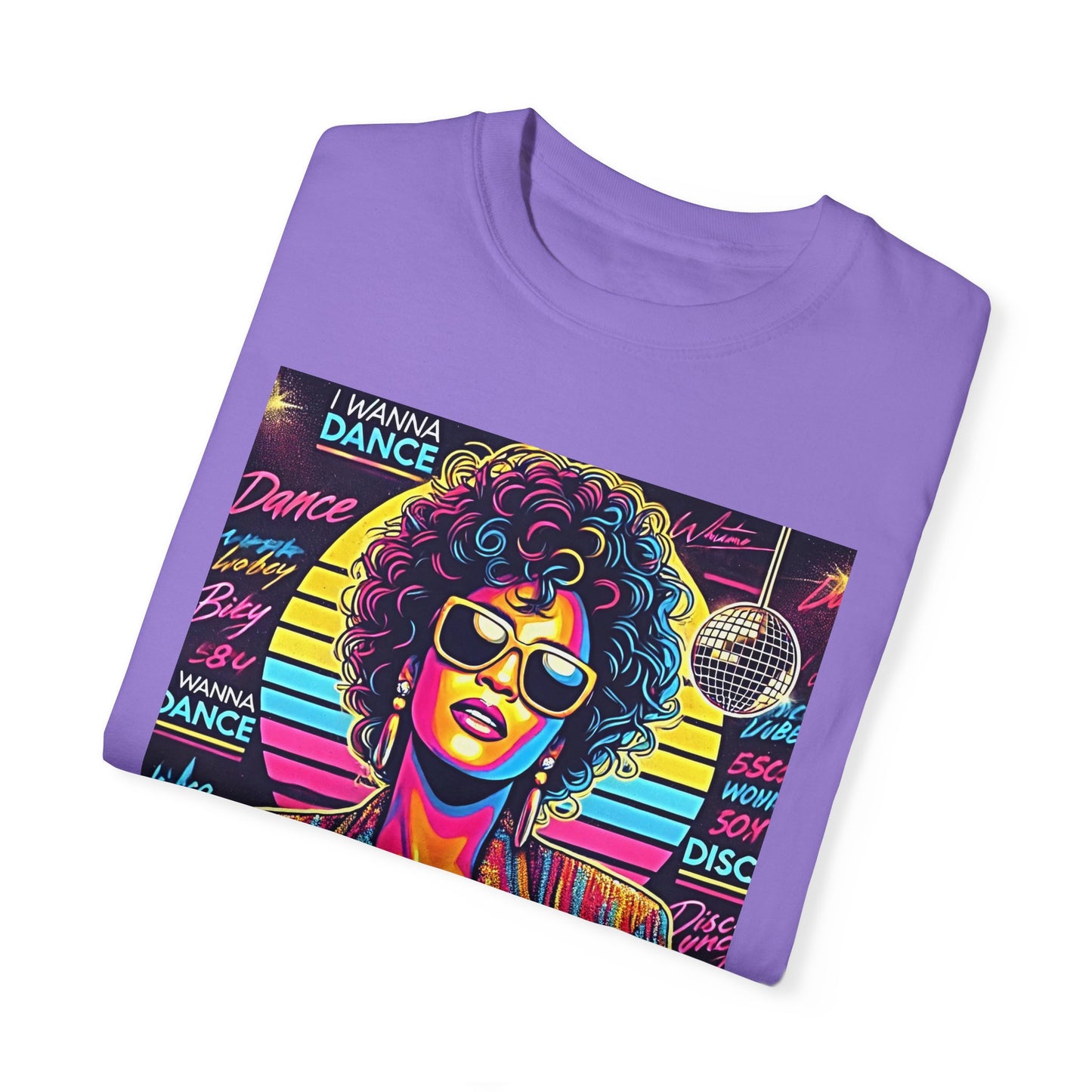 80s Music I Just Wanna Dance With Somebody - Graphic Comfort Colors Garment Dyed Shirt