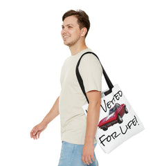I'm Vetted For Life! / Tote Bag (AOP) / for him / for her / collector car / Chevrolet Corvette / Chevy / Little RED Corvette /