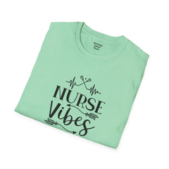 Nurse Vibes - Unisex Softstyle T-Shirt | Nurse Awareness, Medical Wear, Gift For Her, Scrubs Lover, Hospital Staff Gift, Registered Nurse,RN