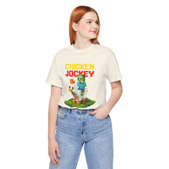 Video Game Chicken Jockey Tee - Unisex Short Sleeve T-Shirt