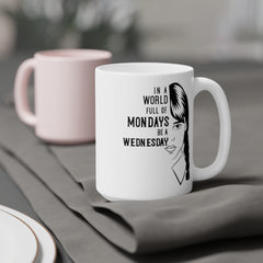 Wednesday Addams - Ceramic Mugs (11oz\15oz\20oz) | Pop Culture | Addams Family | Fan Gift | Gift For Her | Gothic Style Mug | Creepy Comedy