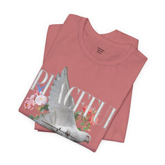 Peaceful Flowers With Dove Unisex Tee