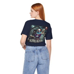 Halloween Scare Actor - Front and Back Graphic Unisex Jersey Short Sleeve Tee