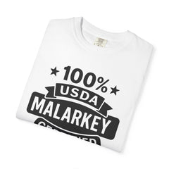 100% USDA Malarkey Certified T-Shirt, Funny Tee, Gift for Farmers, Humorous Apparel, Casual Wear, Agricultural Humor