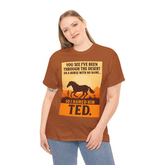 Desert Adventure Tee, Funny Horse Song T-Shirt, Gift for Horse Lovers, Unisex Cotton Tee for All Occasions, Unique Quote Shirt