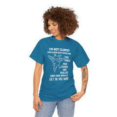 Clumsy Funny Goat Graphic Tee | Unisex Heavy Cotton Tee | Great Gift for Animal Lovers, Birthdays, Casual Wear, Humorous Gifts, Everyday Style