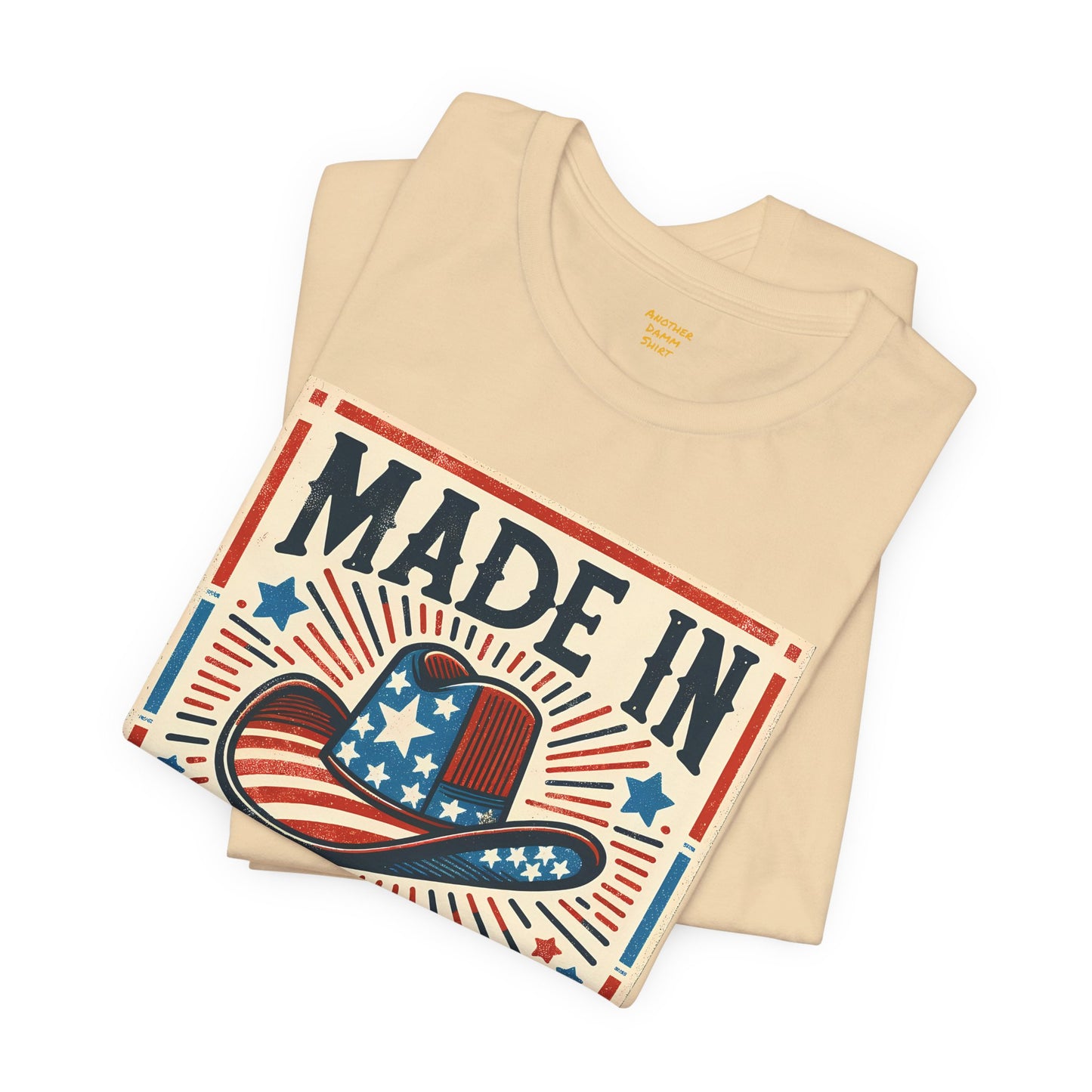 Made In America Cowboy Hat Graphic, Unisex Jersey Short Sleeve Tee