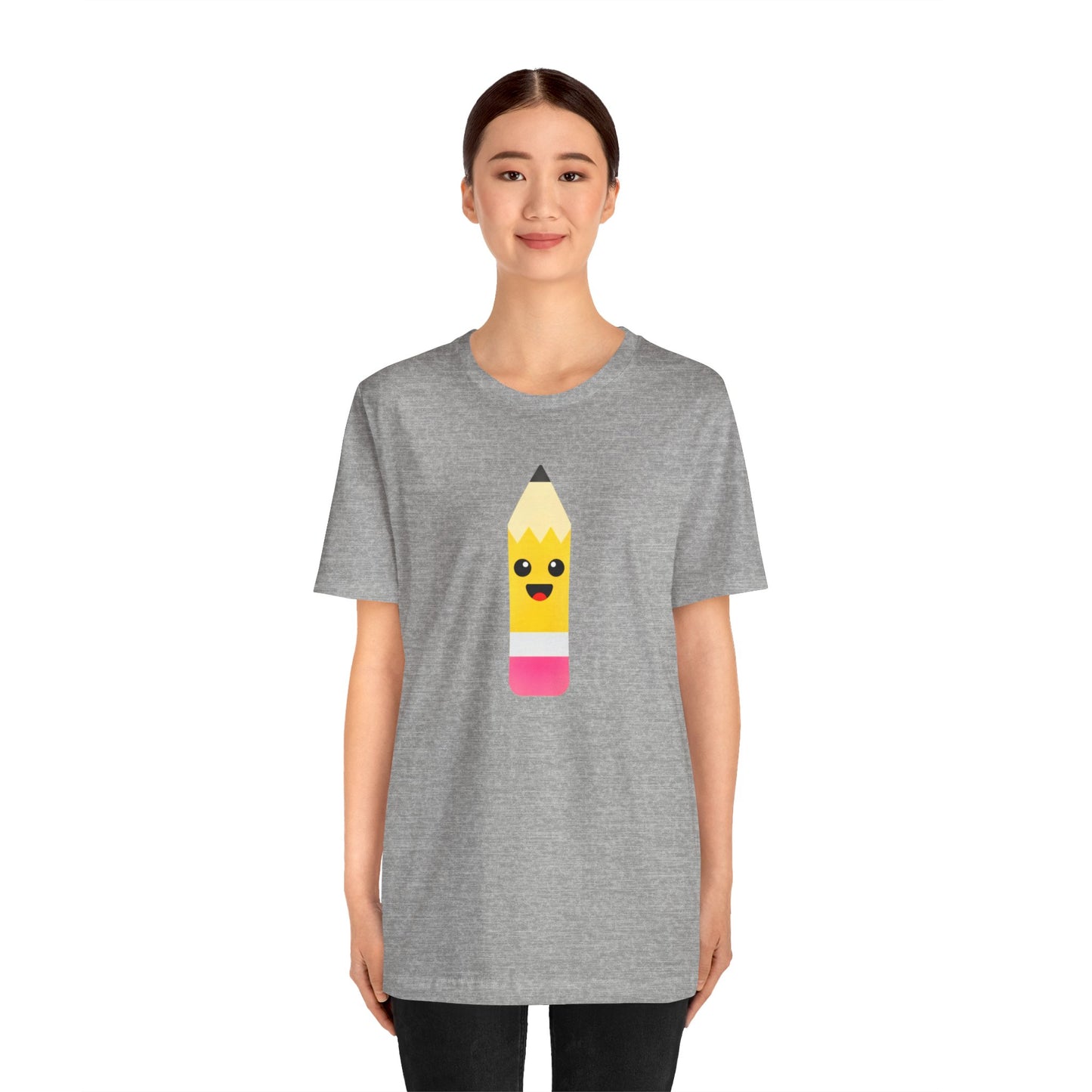 Emoji TEACHER PENCIL- Graphic Unisex Jersey Short Sleeve Tee