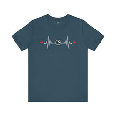 Billards Heart Beat Eight Ball Graphic - Unisex Jersey Short Sleeve Tee