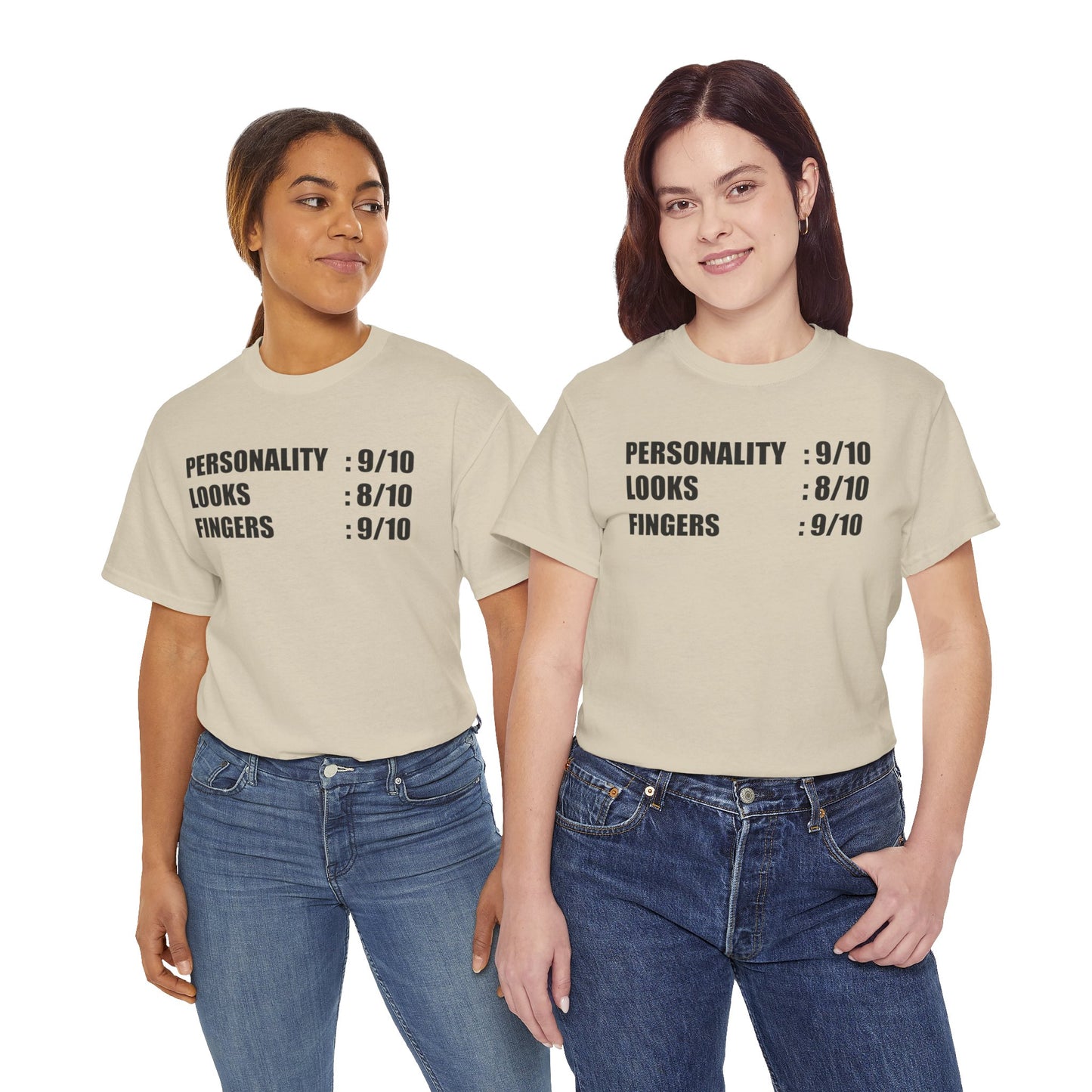 Personality, Looks, Fingers Count - Unisex Heavy Cotton Tee / Prosthetic Humor / One Leg / One Arm / Missing Fingers