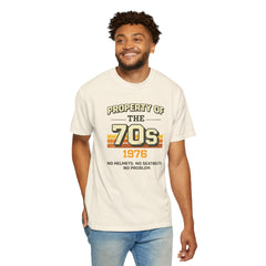70s Retro Tee – "Property of the 70s 1976" Vintage Graphic T-Shirt