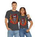 Flaming Fire Vampire - Graphic Unisex Heavy Cotton Tee