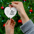 Believe in the power of the season adorable Snowman - Personalized Ceramic Ornament, 4 Shapes Choose one: snowflake, star, heart or circle.