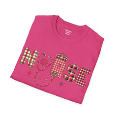 Christmas Nurse - Unisex Softstyle T-Shirt | Nurse Awareness, Medical Wear, Gift For Her, Scrubs T, Medical Staff Gift, Registered Nurse, RN