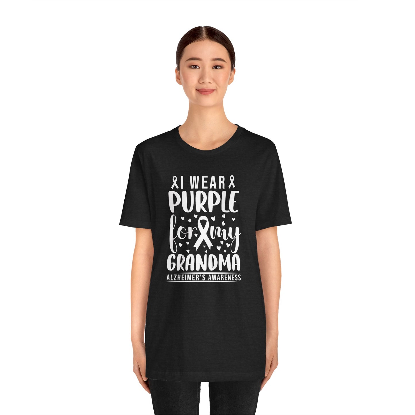 I Wear PURPLE For My Grandma, Unisex Short Sleeve Tee