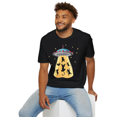 CAT ABDUCTION Is Real, Unisex Softstyle Graphic T-Shirt