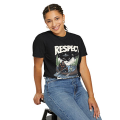 Bigfoot and Alien Outdoor Canoe Adventure - Respect The Locals T-Shirt