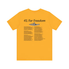 41 For Freedom FBM Fleet Ballistic Missile Submarine Unisex Jersey Short Sleeve Tee