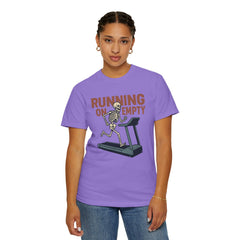 Funny Skeleton Running T-Shirt, Gift for Fitness Lovers, Halloween Tee, Gym Humor Shirt, Quirky Workout Apparel