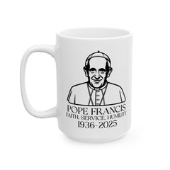 Pope Francis Ceramic Mug - Faith & Humility Design (11oz, 15oz)