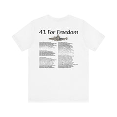 41 For Freedom FBM Fleet Ballistic Missile Submarine Unisex Jersey Short Sleeve Tee