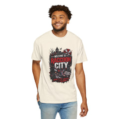 Raccoon City Graphic T-Shirt — "Welcome to Raccoon City" Horror Gamer Tee