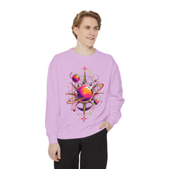 Cosmic Orbit Sweatshirt — Neon Planet Graphic Pullover