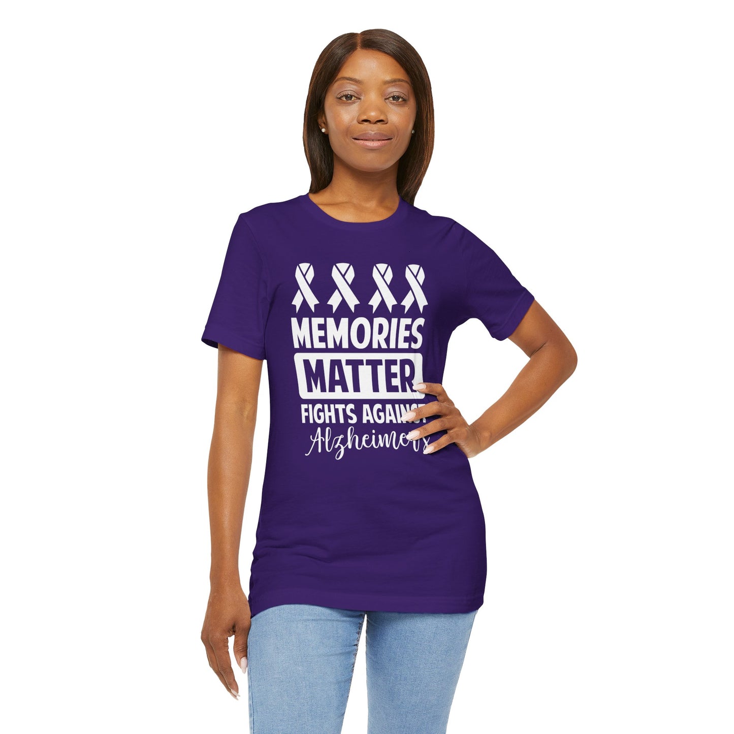 MEMORIES MATTER Fights Against Alzheimers- Unisex Jersey Short Sleeve Tee